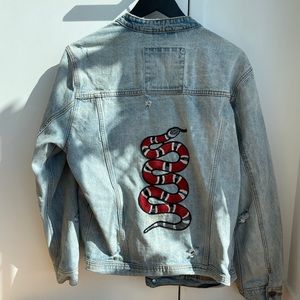 Distressed Light Jean Jacket